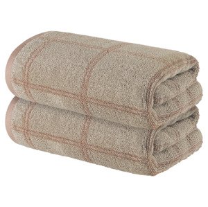Livarno home Froté ručník, 50 x 100 cm, 500 g/m2, 2 kusy (béžová)