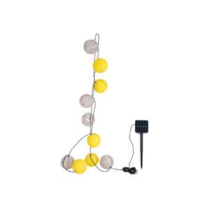 Livarno home Světelný LED řetěz XXL / Závěsné solární LED světlo (Led řetěz 1, šedá/žlutá)