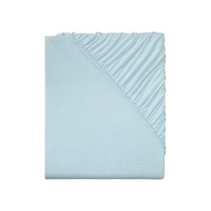 Livarno home Žerzejové napínací prostěradlo 90-100 x 200 cm (světle modrá)