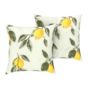 Livarno home Potah na polštář Renforcé, 50 x 60 cm, 2 kusy (citronová/zelená)