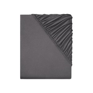 Livarno home Žerzejové napínací prostěradlo Modal, 140-160 x 200 cm (tmavě šedá)