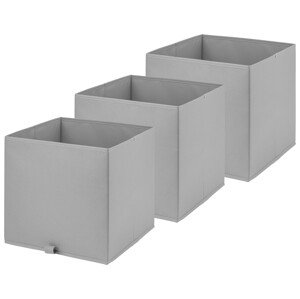 Livarno home Sada úložných boxů, 3dílná, šedá
