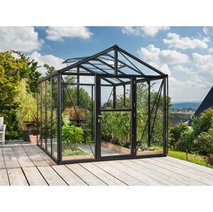 Vitavia Zahradní skleník Zeus (3mm tvrzené bezpečnostní sklo, černá, cca 10 m²)
