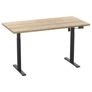 VCM Psací stůl E-Lona, výškově nastavitelný (Dub sonoma/černá, 160 x 80 cm)