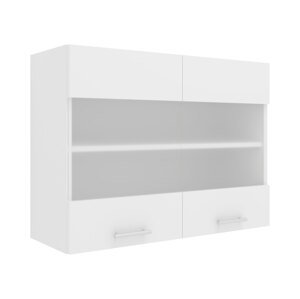 VCM Závěsná skříňka Esilo, v moderním stylu (Závěsná skříň, bílá/bílá, 2 Glastüren)