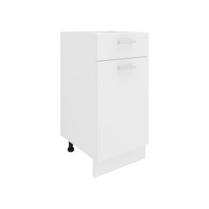VCM Skříňka / Čelní panel Esilo, v moderním stylu (kuchyňská skříňka, bílá/bílá, 1 Tür/1 Schublade)