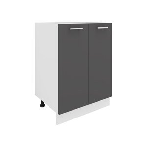 VCM Skříňka / Čelní panel Esilo, v moderním stylu (kuchyňská skříňka, bílá/antracitová, 2 Türen 60)