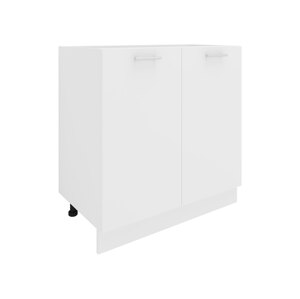 VCM Skříňka / Čelní panel Esilo, v moderním stylu (kuchyňská skříňka, bílá/bílá, 2 Türen 80)