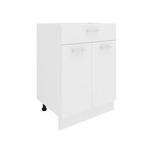 VCM Skříňka / Čelní panel Esilo, v moderním stylu (kuchyňská skříňka, bílá/bílá, 2 Türen/ 1 Schublade)