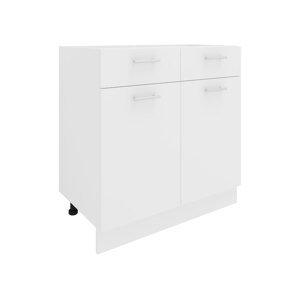 VCM Skříňka / Čelní panel Esilo, v moderním stylu (kuchyňská skříňka, bílá/bílá, 2 Türen/ 2 Schubladen)