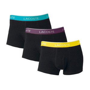 Lacoste Pánské boxerky, 3 kusy (černá/fialová/žlutá/tyrkysová, L)
