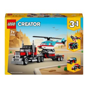 Lego® Creator 31146 Náklaďák s plochou korbou a helikoptéra