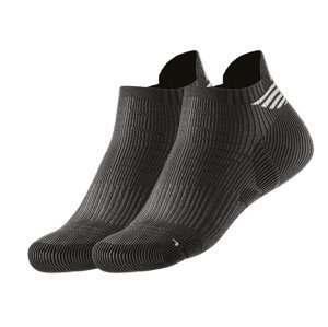Crivit Dámské / Pánské běžecké ponožky, 2 páry (černá/stříbrná, 43-46)