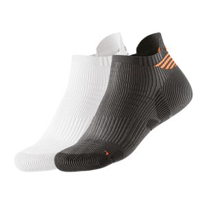 Crivit Dámské / Pánské běžecké ponožky, 2 páry (bílá/stříbrná/černá/oranžová, 35-38)