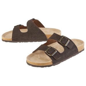esmara® Dámské kožené pantofle (hnědá, 39)