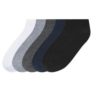 lupilu® Chlapecké nízké ponožky, 5 párů (šedá / bílá / navy modrá / černá, 35-38)