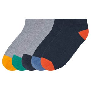 lupilu® Chlapecké nízké ponožky, 5 párů (šedá / navy modrá, 27-30)