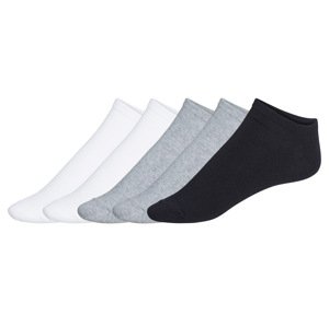 Livergy® Pánské nízké ponožky s BIO bavlnou, 5 párů (bílá/šedá/černá, 39/42)