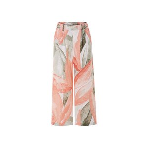 esmara® Dámské culotte kalhoty s podílem lnu (květiny, 40)