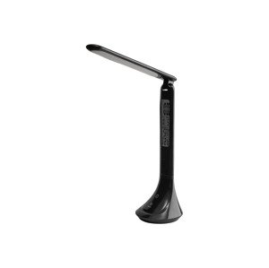 Livarno home Aku stolní LED lampa s hodinami (černá)