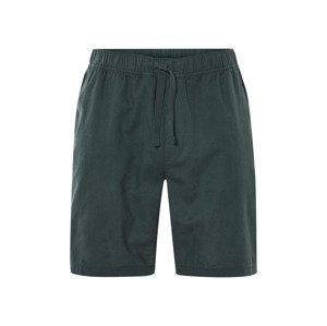 Livergy® Pánské bermudy s podílem lnu (tmavě zelená, M (48/50))