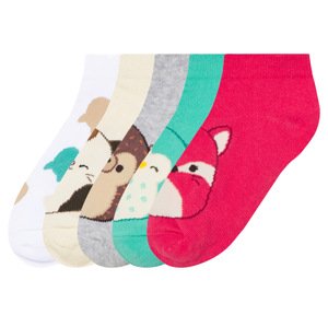 Dětské kotníkové ponožky, 5 párů, s bavlnou (Squishmallows, 31/34)