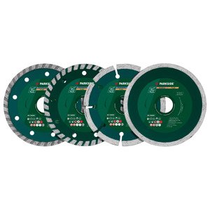 Parkside® Příslušenství k úhlové brusce, Ø 115 mm (diamantové řezné kotouče, 4dílná sada)