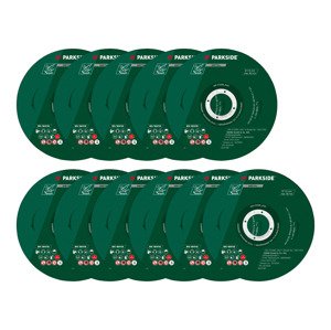 Parkside® Příslušenství k úhlové brusce, Ø 115 mm (řezné kotouče, 11dílná sada)