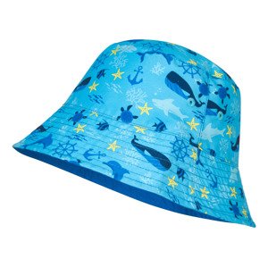Playshoes Dětský oboustranný klobouk s UV ochranou 50+ (velryba, 52-53)