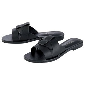 esmara® Dámské kožené pantofle (černá, 41)