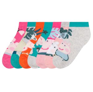 Dětské ponožky, 7 párů (pink/grau/orange/türkis/rosa, 27-30)