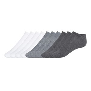 Livergy® Pánské nízké ponožky, 10 párů (šedá/bílá, 39-42)