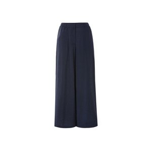 esmara® Dámské kalhoty se širokými nohavicemi, z elegantního kepru (navy modrá, 44)