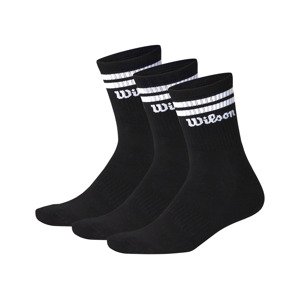 Wilson Dámské / Pánské sportovní ponožky, 3 páry (černá, 43-46)