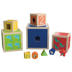 Playtive Duhové kostky / Duhová skládačka / Duhové věže / Mozaika (duhové kostky)
