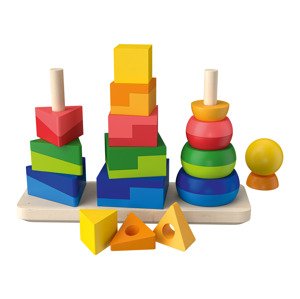 Playtive Duhové kostky / Duhová skládačka / Duhové věže / Mozaika (duhové věže)
