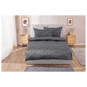 Livarno home Saténové ložní povlečení, 200 x 220 cm, 70 x 90 cm (šedá)