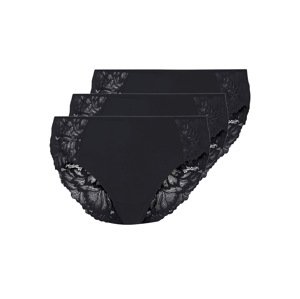 esmara® Dámské kalhotky s krajkou, 3 kusy (černá, XS (32-34))