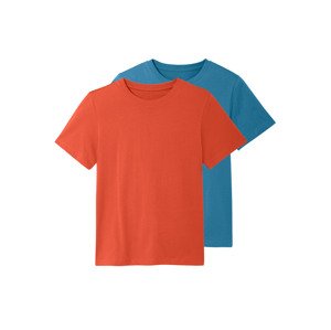 esmara® Chlapecké triko, 2 kusy (modrá/oranžová, 134/140)