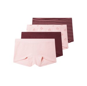 lupilu® Dívčí kalhotky s BIO bavlnou, 4 kusy (červená / světle růžová, 98/104)