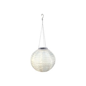 Livarno home Solární LED lampion, Ø 22 cm (bílá)