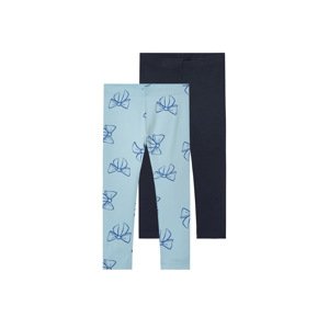 lupilu® Dívčí legíny, 2 kusy (světle modrá / navy modrá, 110/116)