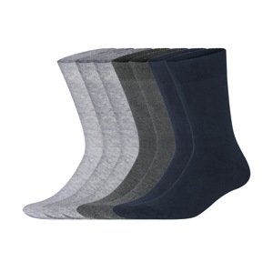 Livergy® Pánské ponožky s BIO bavlnou, 7 párů (šedá / navy modrá, 43-46)