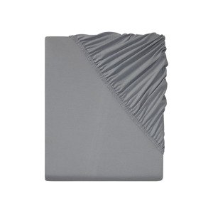 Livarno home Žerzejové napínací prostěradlo, 180-200 x 200 cm (šedá)