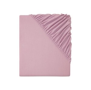 Livarno home Žerzejové napínací prostěradlo, 180-200 x 200 cm (růžová)