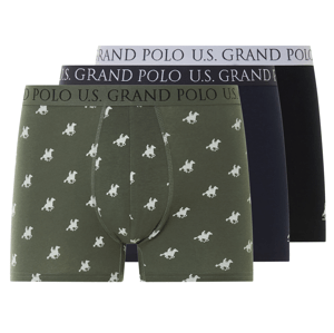 Pánské boxerky, 3 kusy (khaki / černá / navy modrá, 5/M)