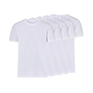 esmara Men Pánské triko, 5 kusů (bílá, XL (56/58))