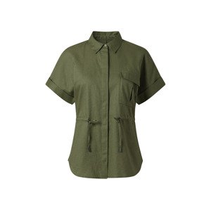 esmara® Dámská lněná blůza (zelená, 40)