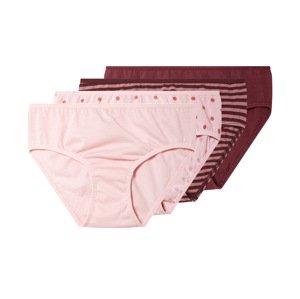 lupilu® Dívčí kalhotky s BIO bavlnou, 4 kusy (vínová/růžová, 122/128)