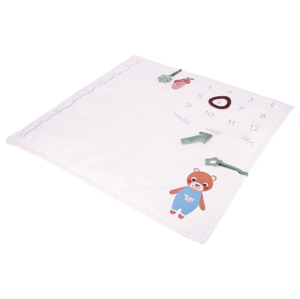 lupilu® Dětská deka s milníky, 90 x 90 cm (béžová/unisex)
